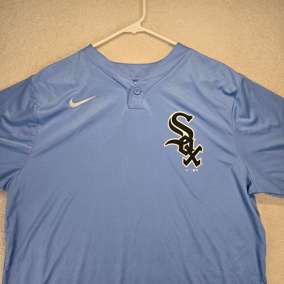 Chicago White Sox Nike Jersey Youth X-Large Pull Over Blue Heat Transfer Logo - Picture 6 of 9